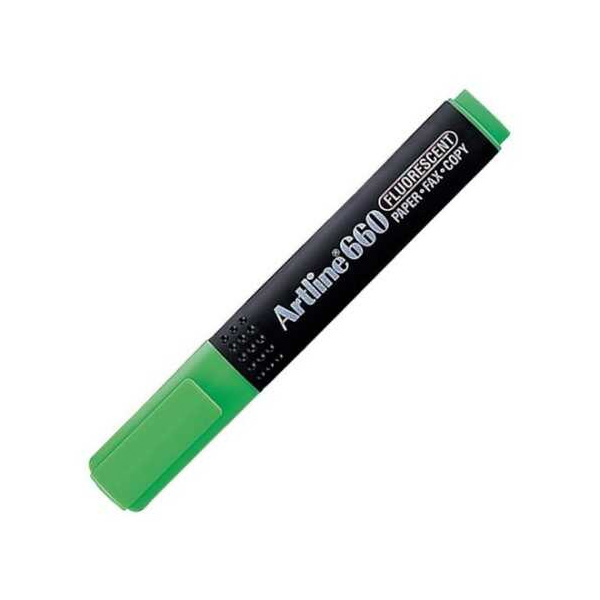 Artline Fosforlu Kalem Kesik Uç 1,0-4,0 Mm Pastel Yeşil 660 - 12'li Paket