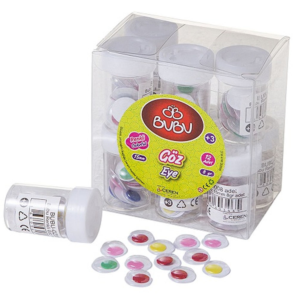 BU-BU RENKLİ GÖZ 15 MM 8 GR BUBU-GZ0008