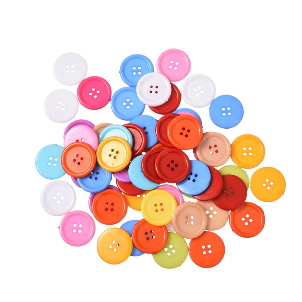 Bu-Bu Yuvarlak Renkli Düğmeler 30 Gr