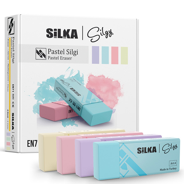Silka Silgi Pastel 4 Renk 30 Lu Art.45 - 30'lu Paket