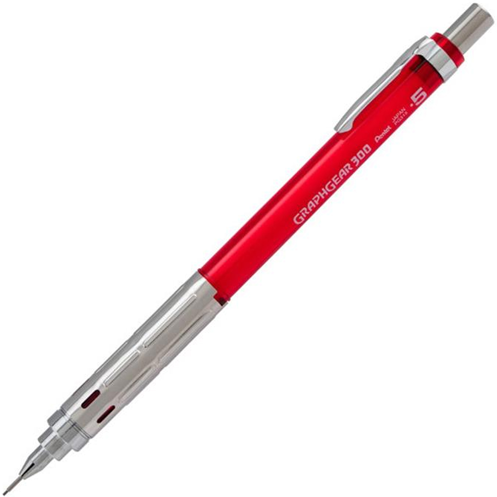 PENTEL TEKNİK ÇİZİM VE YAZI VERSATİLİ 0.5 MM KIRMIZI GRAPHGEAR 300