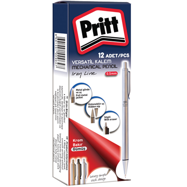 PRİTT VERSATİL KALEM İRON LİNE 0.5 MM GÜMÜŞ 3705
