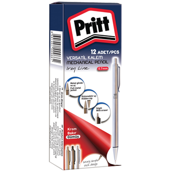 PRİTT VERSATİL KALEM İRON LİNE 0.7 MM GÜMÜŞ 3707