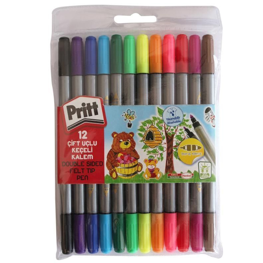 PRİTT KEÇELİ KALEM ÇİFT UÇLU 12 RENK 1687977