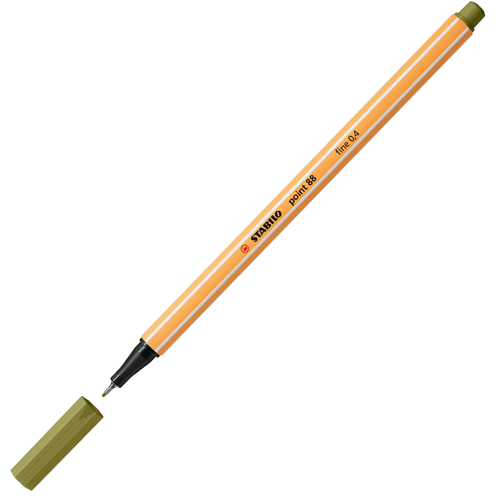 Stabilo Keçe Uçlu İnce Kalem 88 Point 0.4 Mm Bataklık Yeşili 88/37 - 10'lu Paket