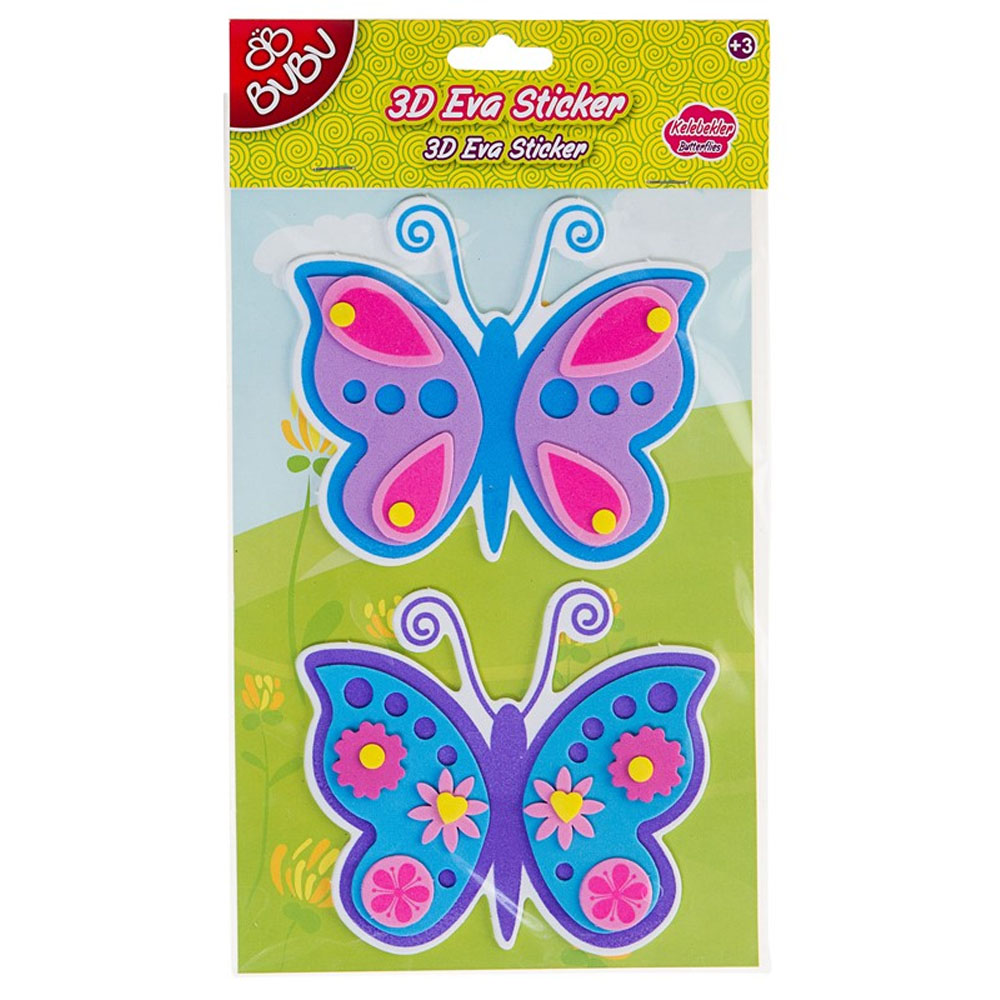 BU-BU EVA STİCKER 3D BÜYÜK 12 Lİ (ST039/......044)