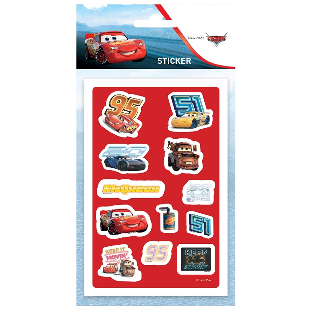 Keskin Color Cars Puffy Sticker Orta Boy - 12'li Paket
