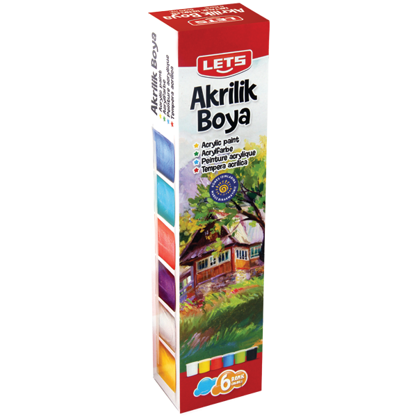Lets Akrilik Boya 6 Lı 25 Ml Ana Renkler L-5200