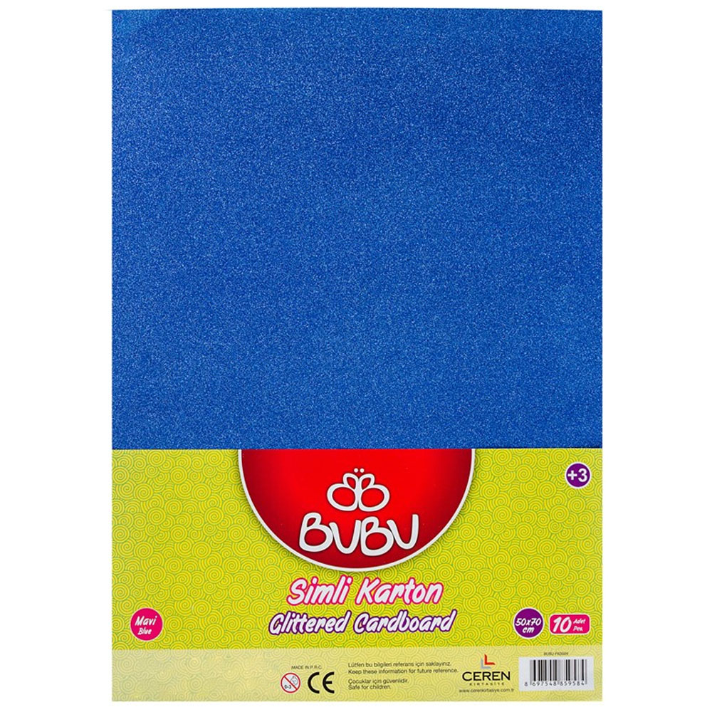 BU-BU FON KARTONU SİMLİ 50X70 MAVİ 10 LU BUBU-FK0009