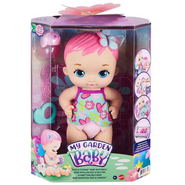 My Garden Baby Kelebek Bebeğimin Bakım Zamanı Pembe Saçlı Bebek