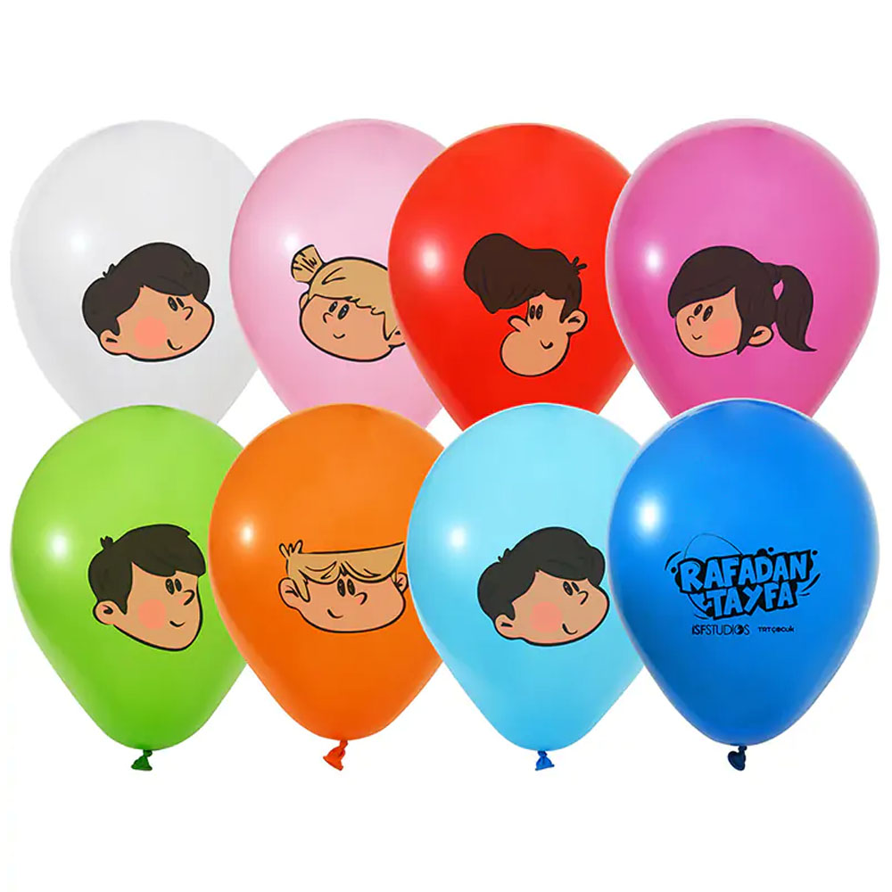 BALONEVİ BALON 4+1 RAFADAN TAYFA BASKILI 12" 8 Lİ