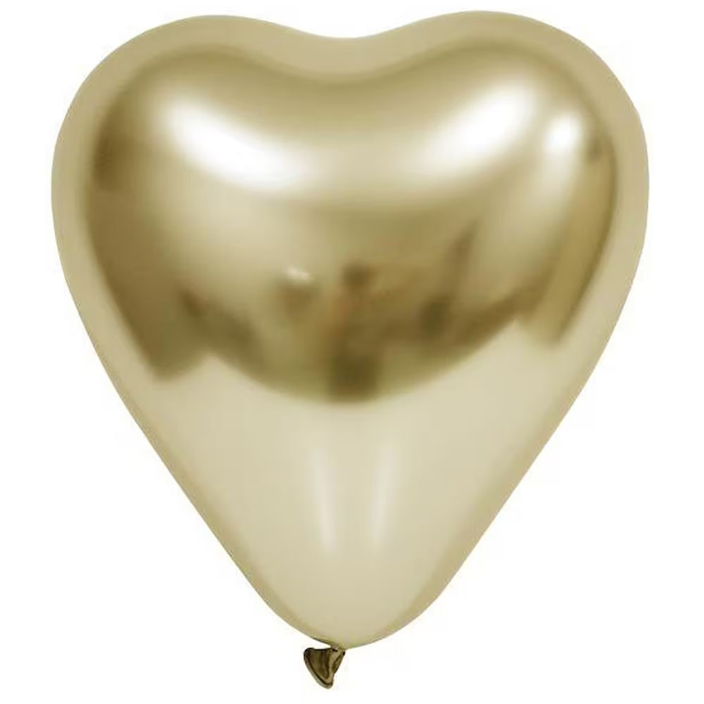 BALONEVİ BALON 12" KROM KALP GOLD 50 Lİ