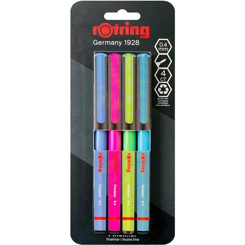 Rotring Liner Keçe Uçlu Kalem 4 Lü Bls Canlı Renk