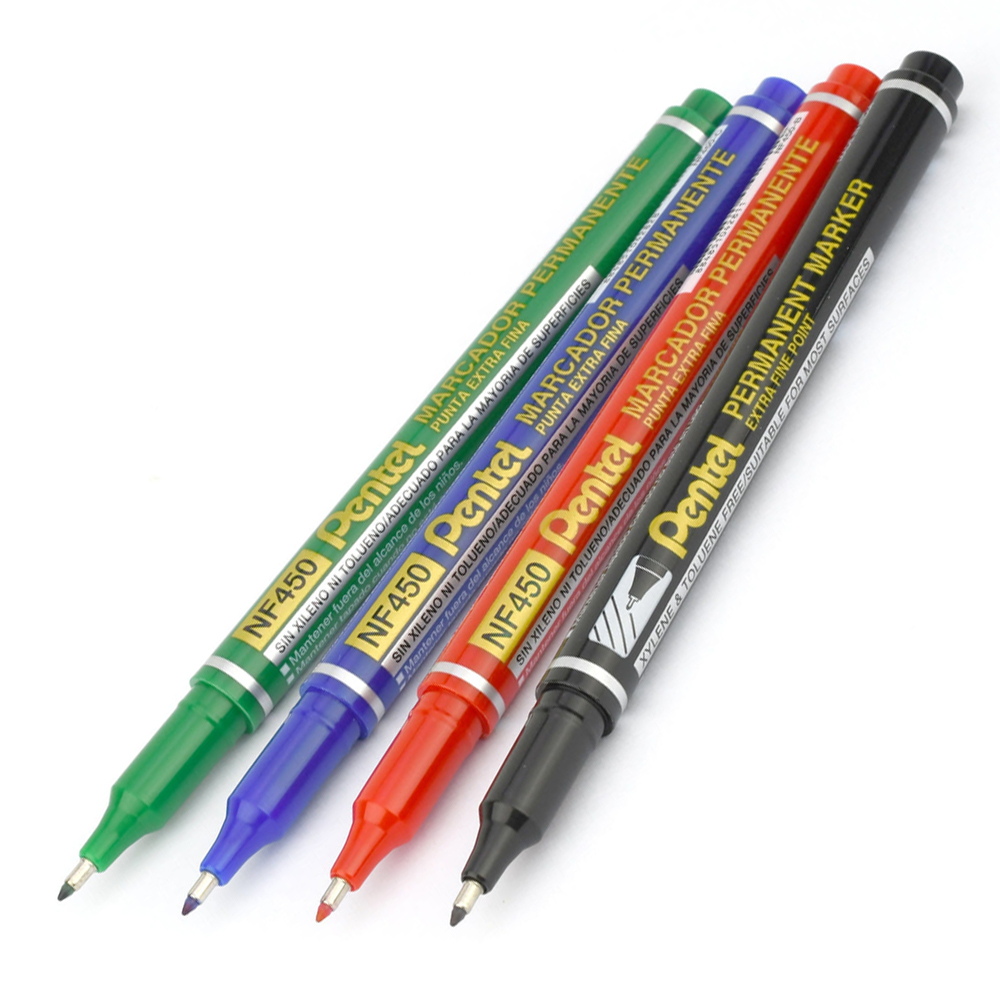 PENTEL MARCADOR PERMANENT MARKÖR-EKSTRA İNCE UÇ KIRMIZI Y NF450-B
