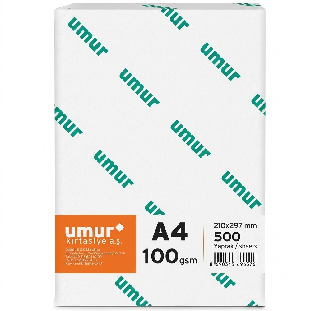 UMUR GRAMAJLI KAĞIT A4 100 GR DİJİTAL PAPER 500 YP