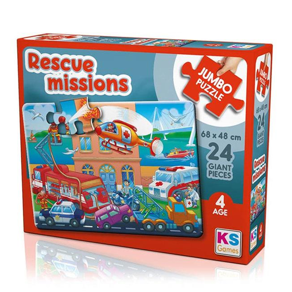 Ks Games Puzzle 24 Parça Rescue Missions Jumbo Jp 31009