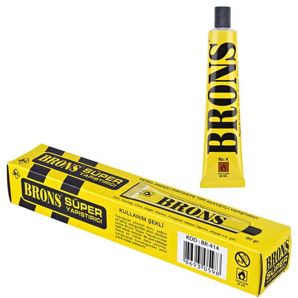 Brons Sıvı Yapıştırıcı 90 Gr Br-414 - 12'li Paket