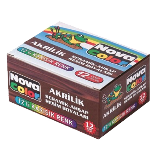 Nova Color Akrilik Boya Şişe 30 Cc 12 Renk Nc-179
