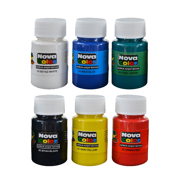 Nova Color Akrilik Boya 6 Renk 30 Cc Nc-180