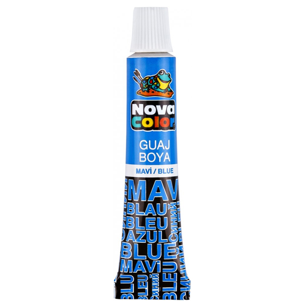 NOVA COLOR GUAJ BOYA TÜP 12 Lİ MAVİ NC-117