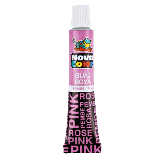 NOVA COLOR GUAJ BOYA TÜP 12 Lİ PEMBE NC-124