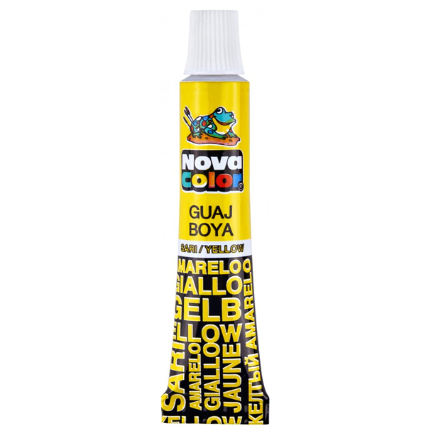 NOVA COLOR GUAJ BOYA TÜP 12 Lİ SARI NC-115
