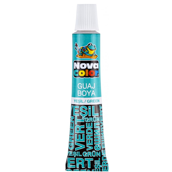 NOVA COLOR GUAJ BOYA TÜP 12 Lİ YEŞİL NC-118