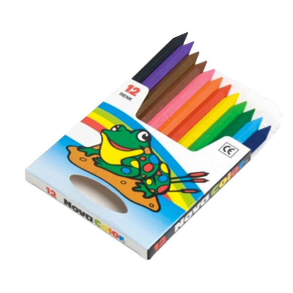 Nova Color Mum Pastel Boya Karton Kutu Yarım Boy Köşeli 12 Li Nc-1112