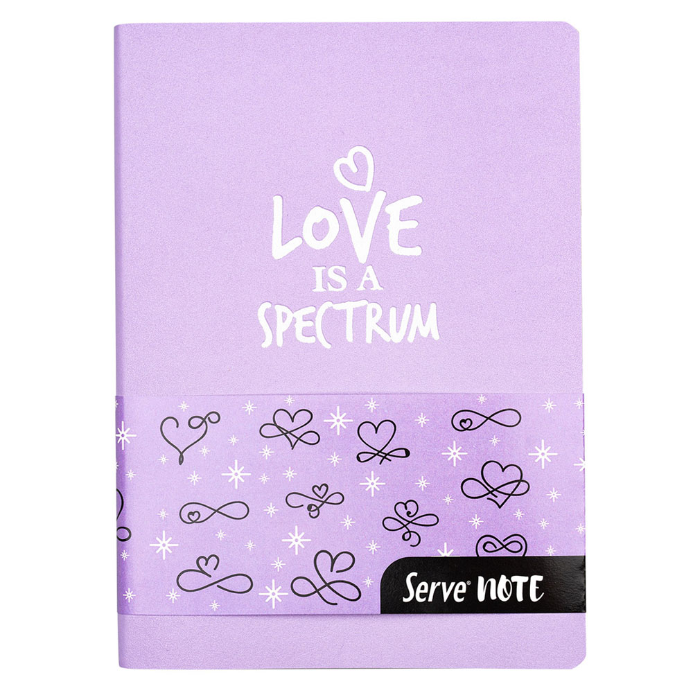 SERVE NOTE DEFTER 15X21 ÇİZGİLİ LAVANTA