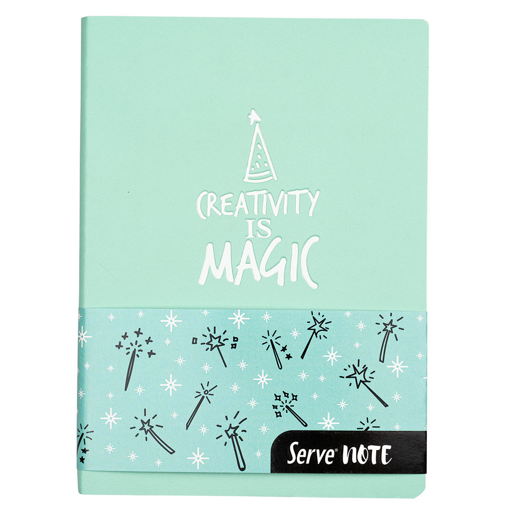 SERVE NOTE DEFTER 15X21 ÇİZGİLİ NANE YEŞİLİ