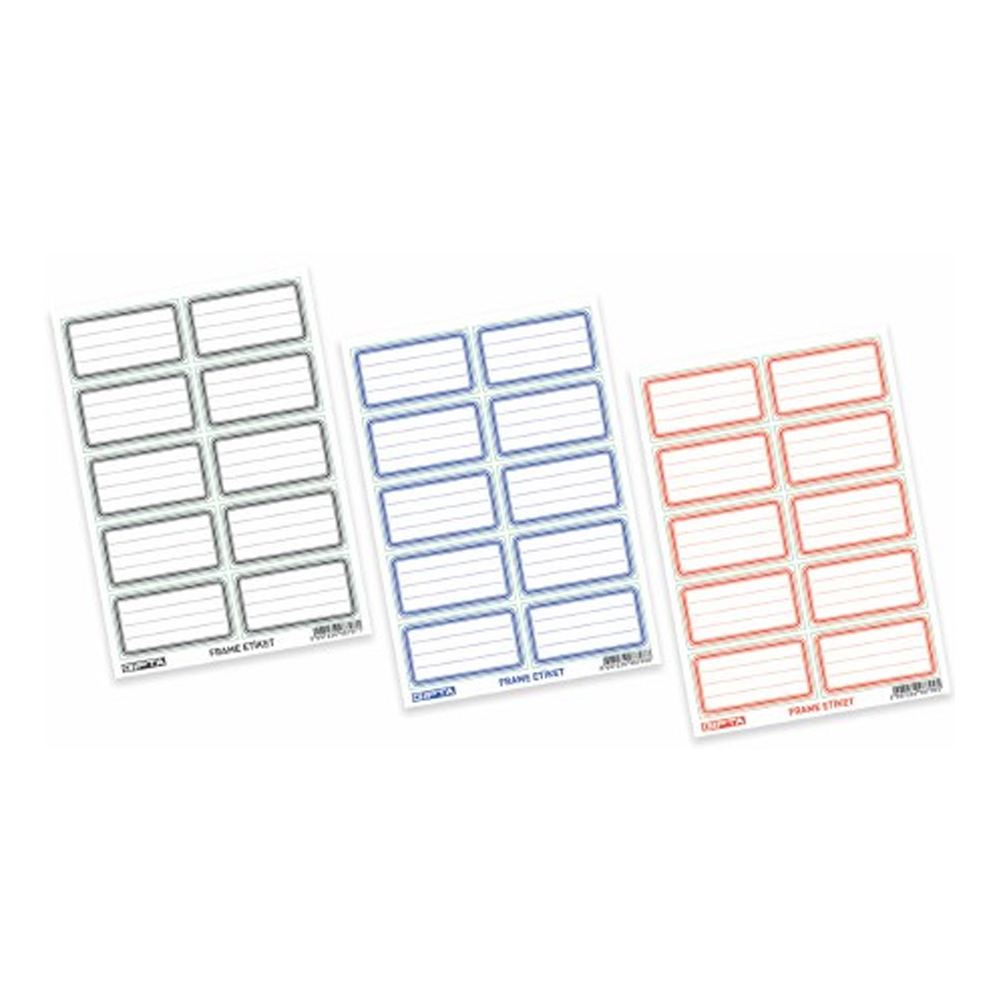 Gıpta Okul Etiketi Frame Siyah 3 Yp