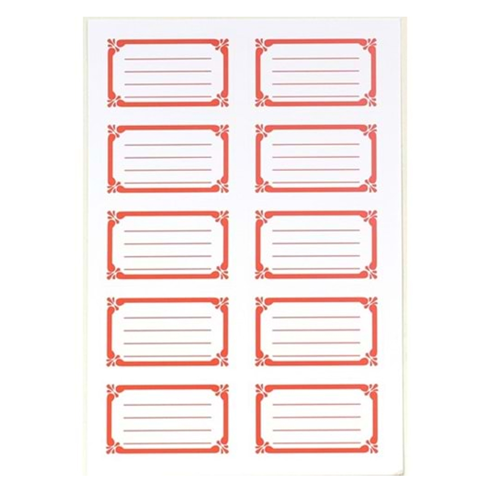 Gıpta Okul Etiketi Frame Kırmızı 3 Yp