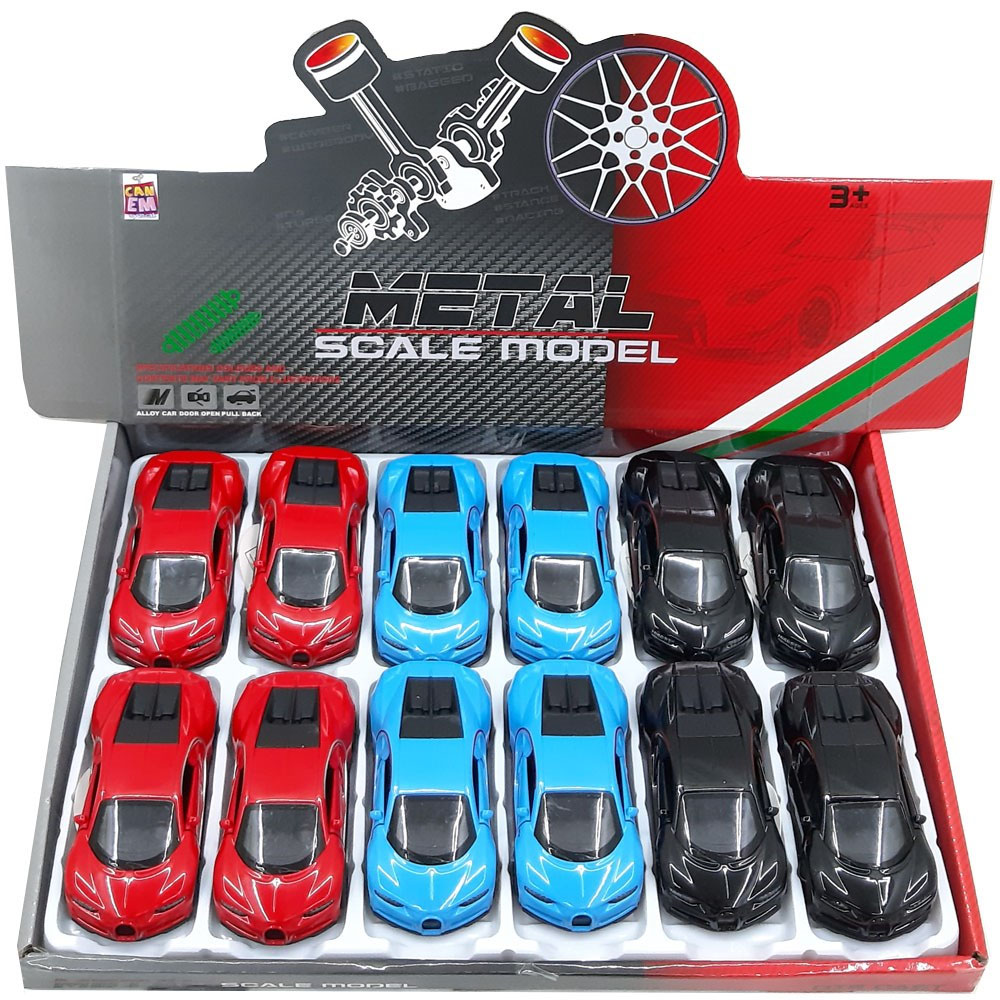Canem Çekbırak Metal Araba 4311F - 12'li Paket