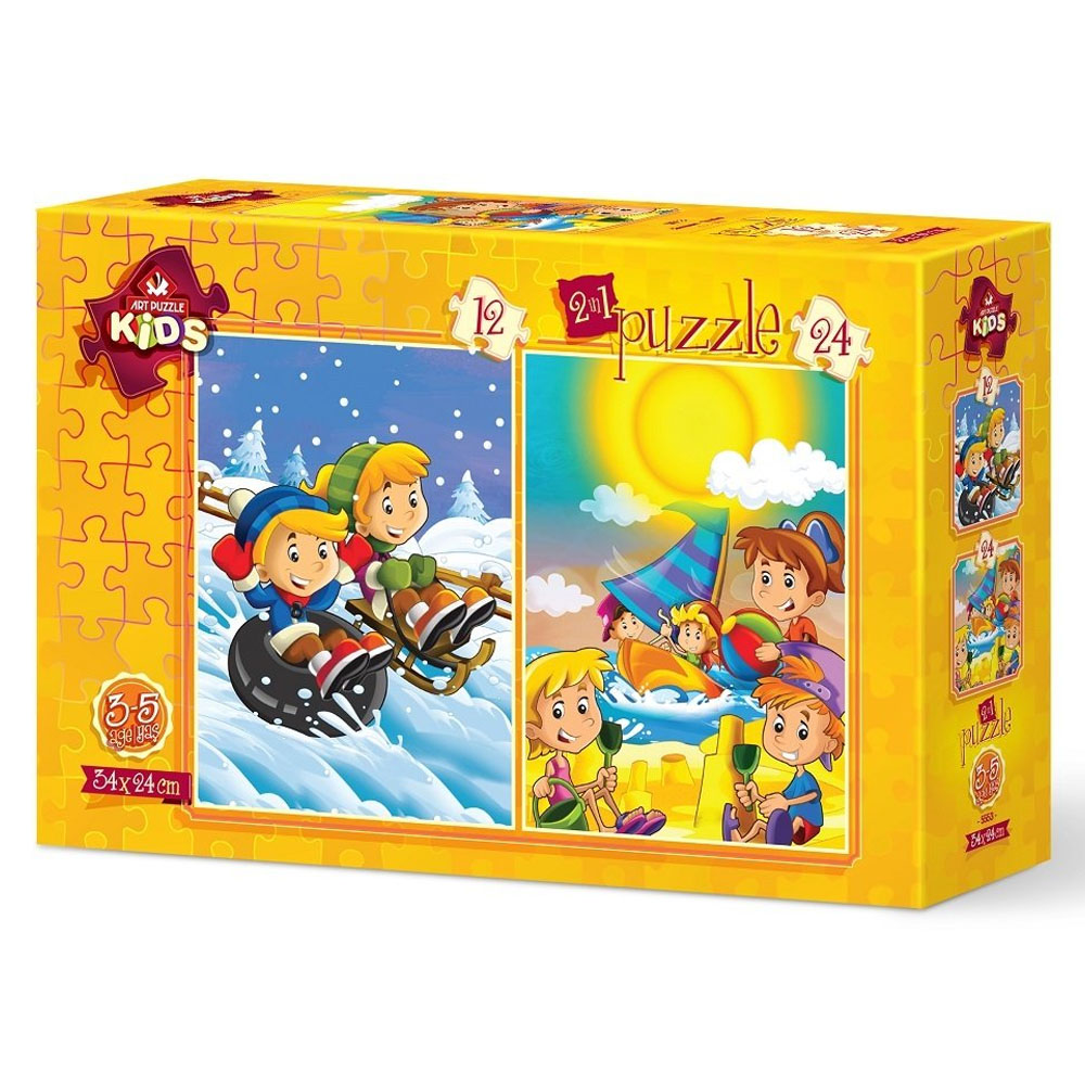 ART PUZZLE 12+24 PARÇA YAZ-KIŞ 5553