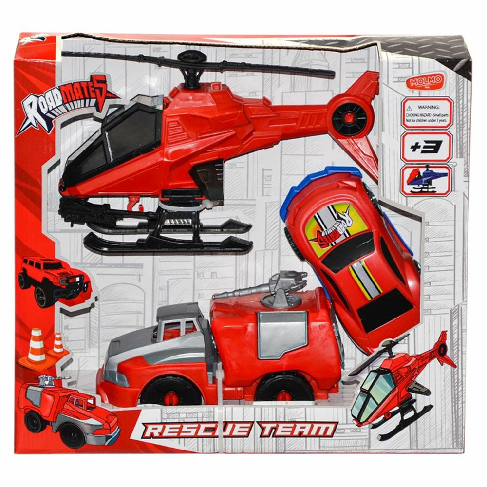 Molmo Roadmates Aksiyon İtfaiye Seti 3 Lü Ml441