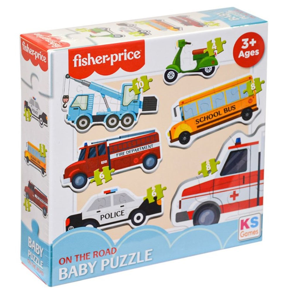 Ks Games Puzzle Fisher Price Baby Puzzle On The Road Fp 13414