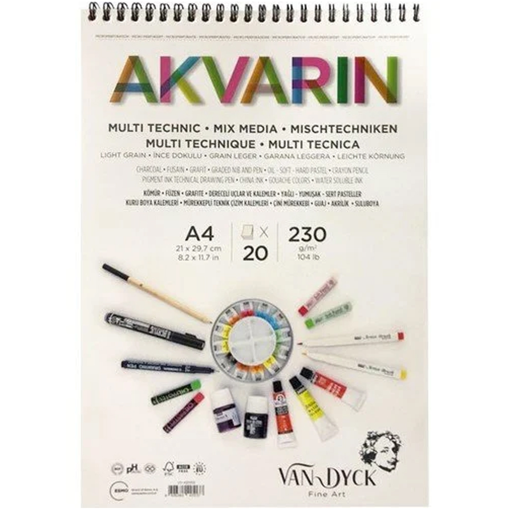 VAN DYCK SULU BOYA BLOK MULTİPURPOSE A4 ÜST SPRL 20 YP