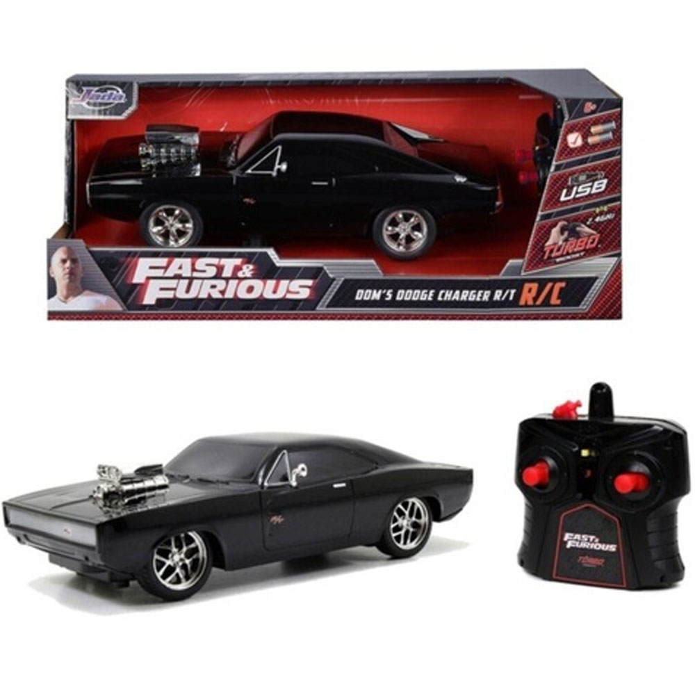 SUN-SIM-JDA-R/C F/F FAST&FURIOUS DOMS DODGE CHARGER 2.4GHZ.3.7V.USB-RTR FASTF 1:16