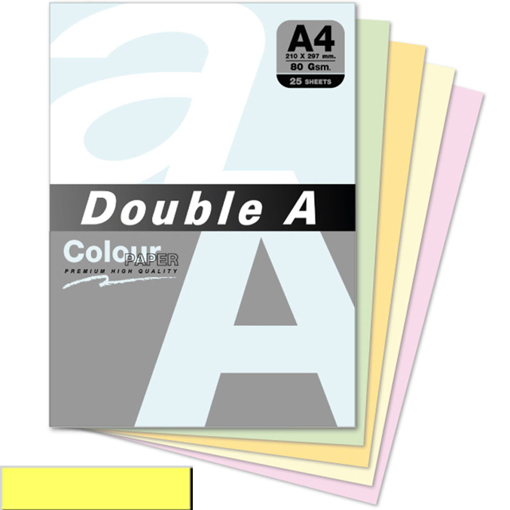 DOUBLE A RENKLİ KAĞIT 25 Lİ A4 80 GR PASTEL BUTTER