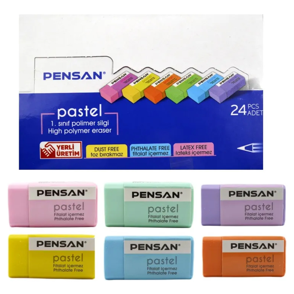 PENSAN SİLGİ PASTEL 24 LÜ PSS-24P