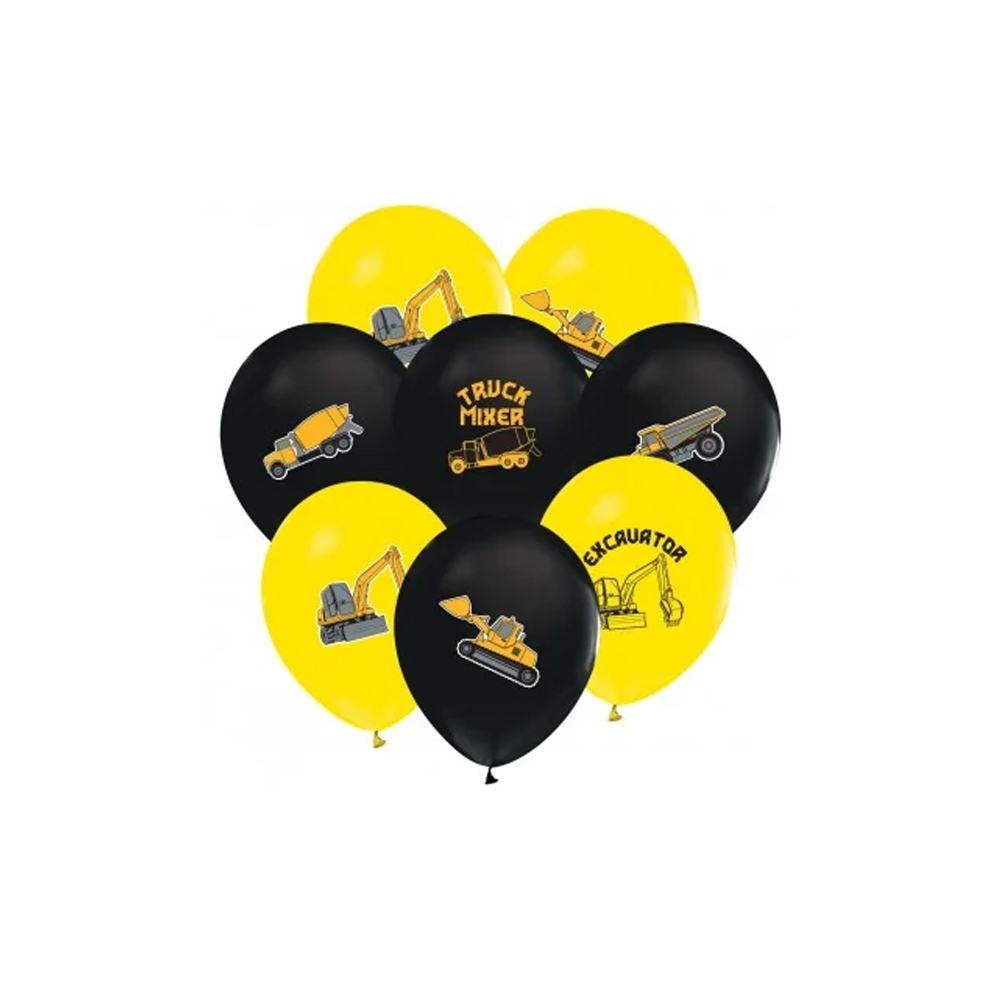 BALONEVİ BALON 4+1 İNŞAAT BASKILI 12" 8 Lİ