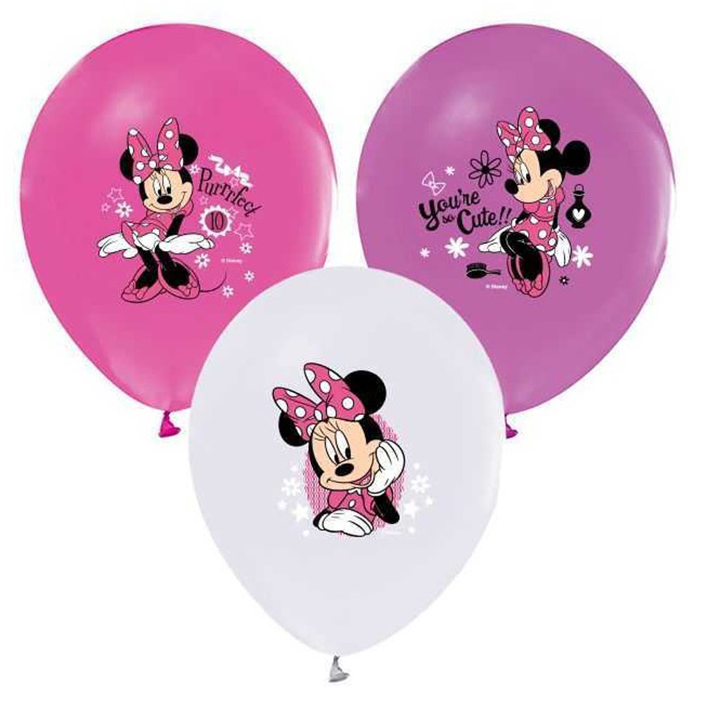 BALONEVİ BALON 4+1 MİNNİE HAPPY HELPERS BASKILI 12"