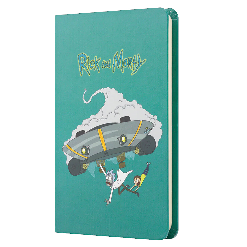 MABBELS SERT KAPAK LASTİKLİ MİNİ DEFTER RİCK AND MORTY TURKUAZ 80 YP 9X14 DFT-388364