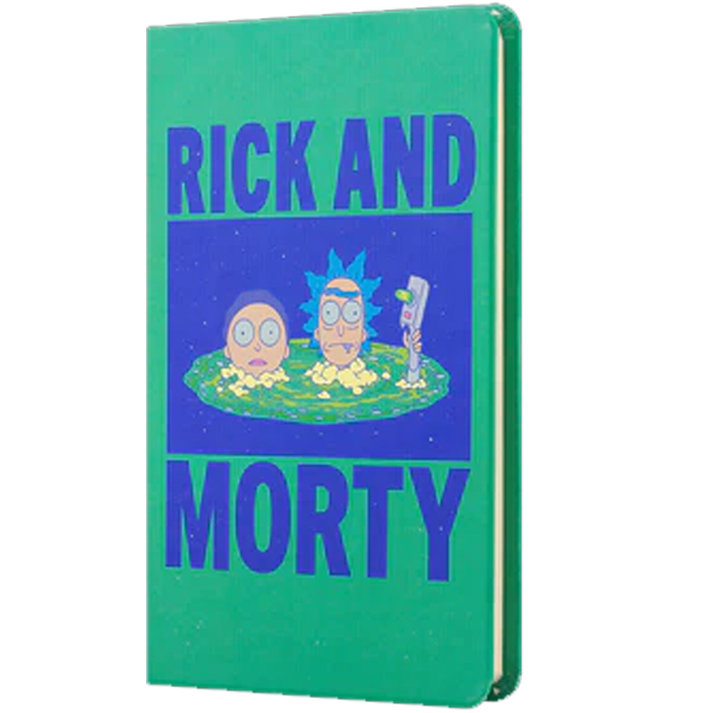 MABBELS SERT KAPAK LASTİKLİ MİNİ DEFTER RİCK AND MORTY YEŞİL 80 YP 9X14 DFT-388371