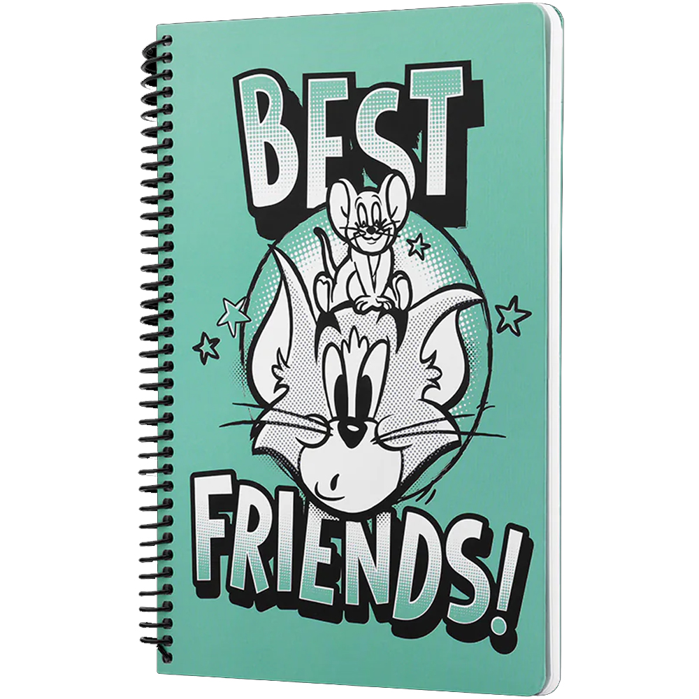 MABBELS SPİRALLİ DEFTER TOM AND JERRY BEST FRİENDS YEŞİL 80 YP 17X24 DFT-388593