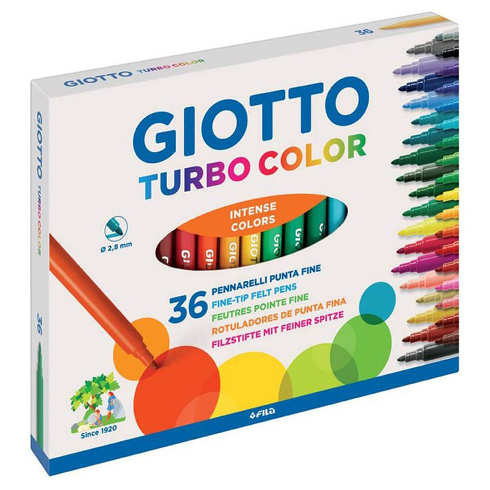 GİOTTO KEÇELİ KALEM TURBO COLOR 36 LI KUTU 418000
