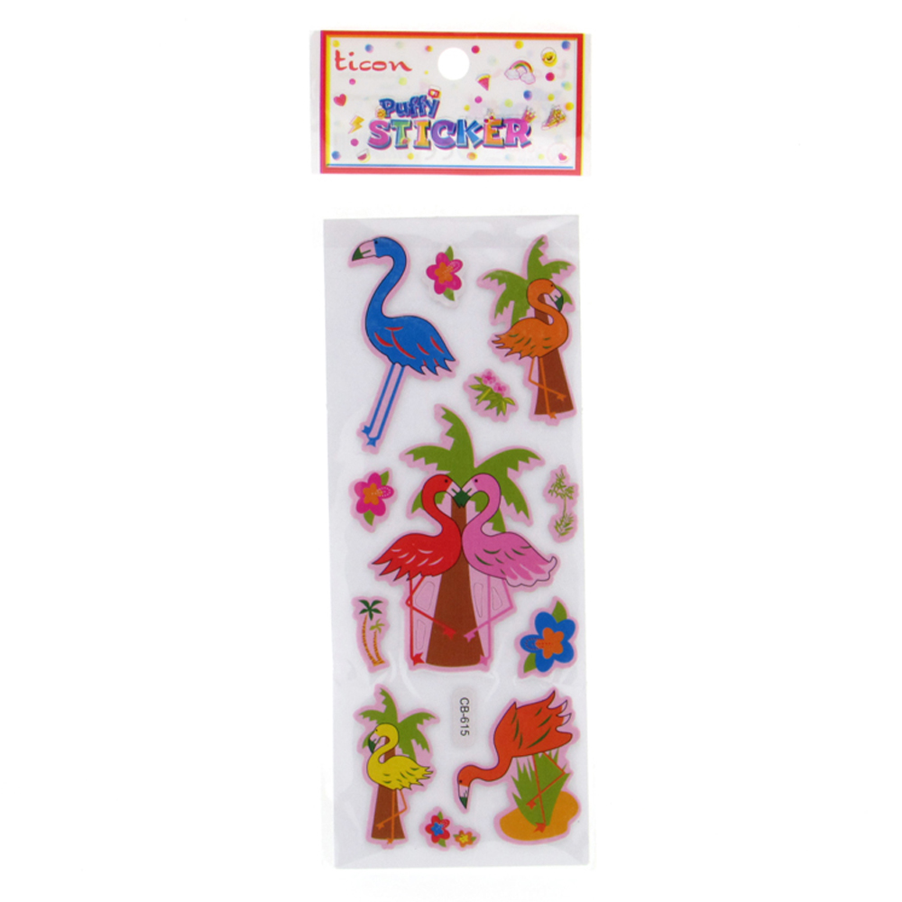 Ticon Puffy Stıcker (Flamingo) Tps-011-2 - 20'li Paket