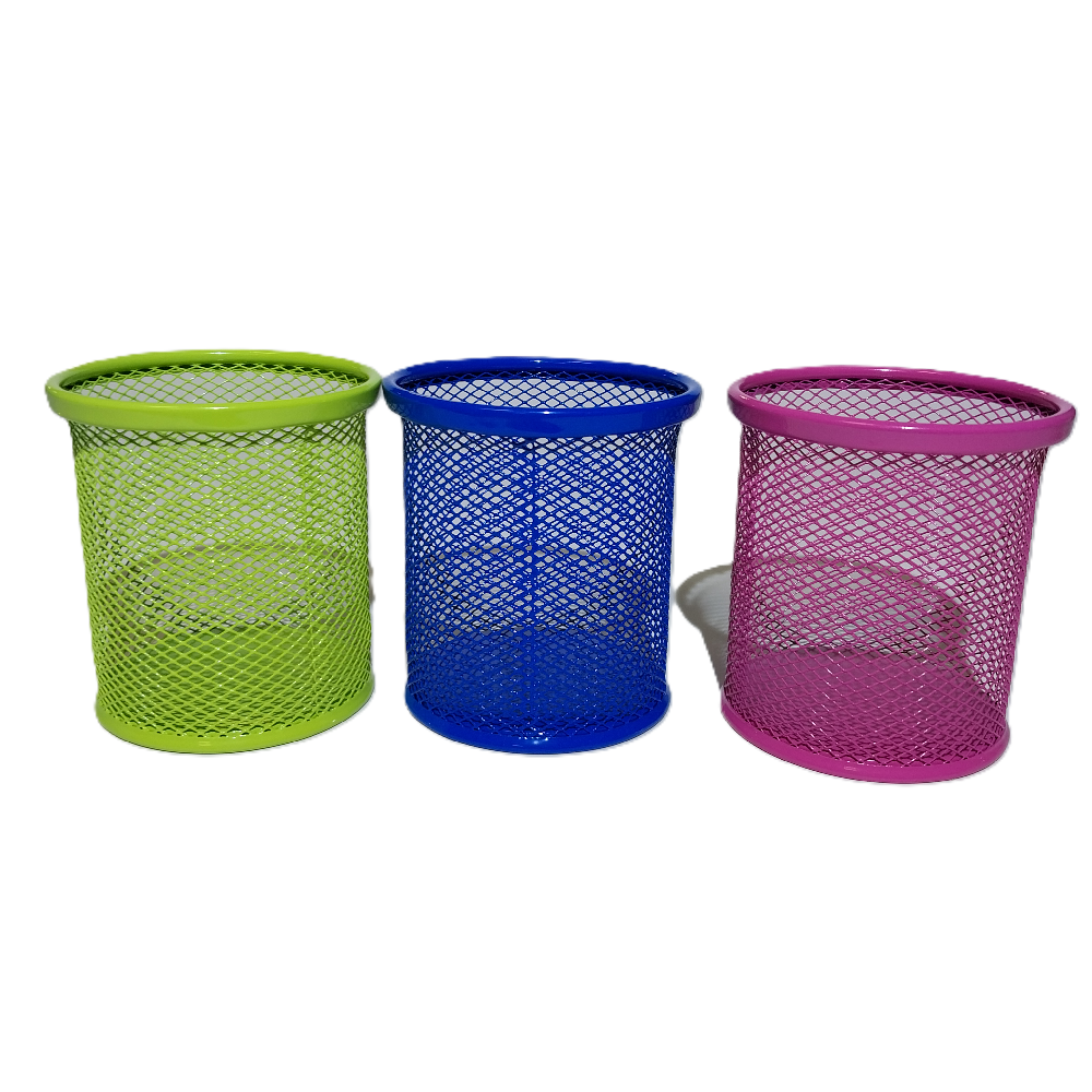 Bafix Kalemlik Metal Perforeli Silindir Karışık Renk Bfx-Mmk802K1 - 12'li Paket