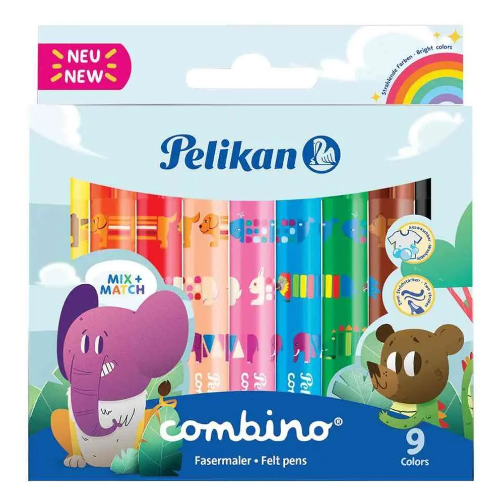 PELİKAN KEÇELİ KALEM COMBİNO SÜPER JUMBO 9 LU 411