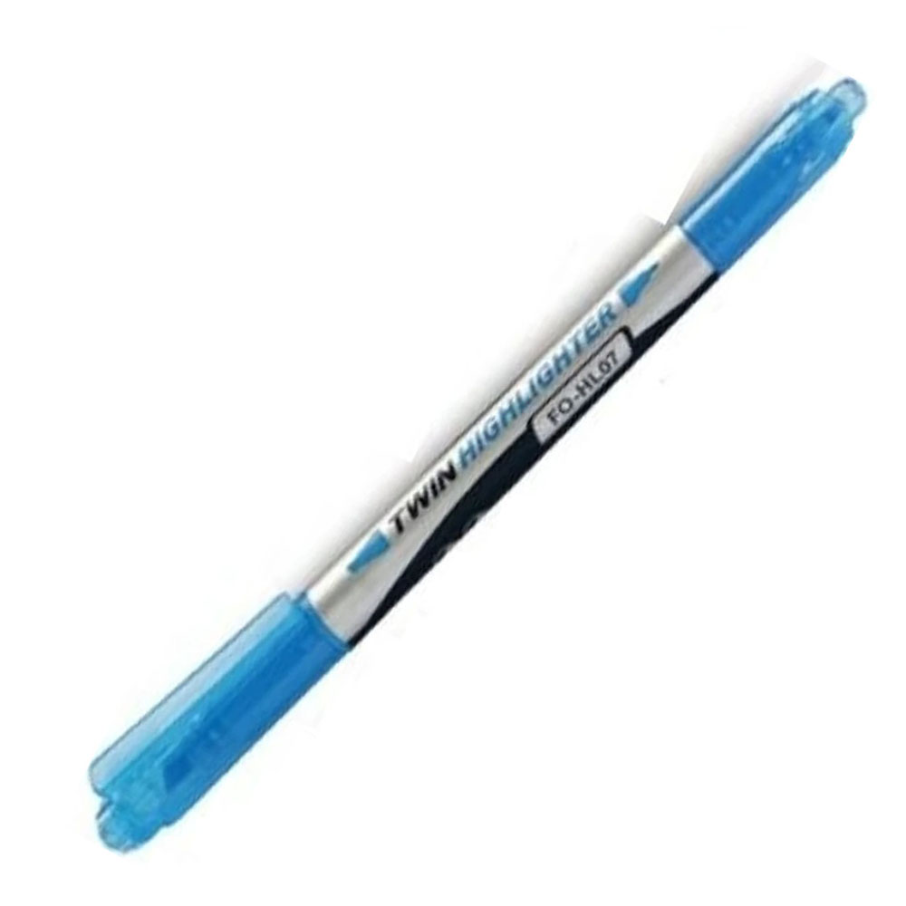 FLEXOFFİCE FOSFORLU KALEM ÇİFT TARAFLI MAVİ MÜREKKEP 12 Lİ FO-HL07